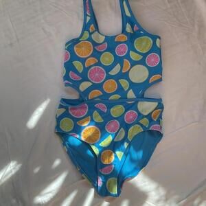 NWT DSG Girls' Citrus Cut-Out One-Piece Swimsuit Size XL